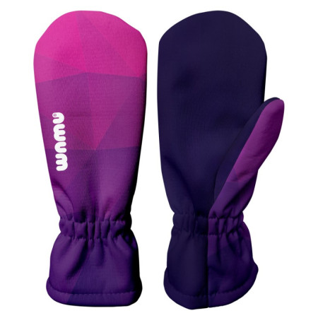 WAMU Mozaika purple gyermek softshell kesztyű