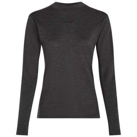 Icebreaker Women 200 MerinoFine™ Ace LS Mock Neck női funkcionális felső sötétszürke Jet Hthr-011