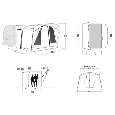 Outwell Fresno autósátor