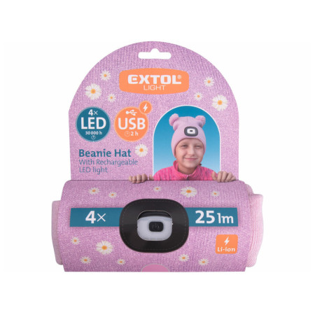 Extol Kids sapka fejlámpával