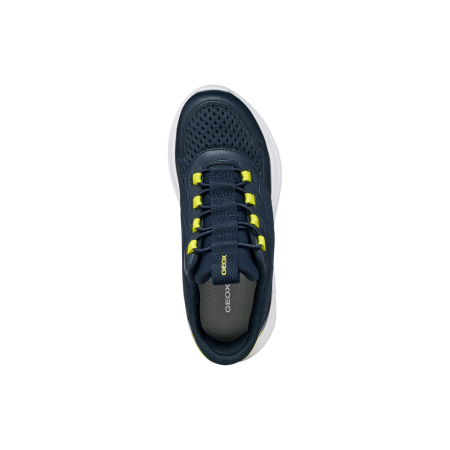 Geox J Sprintye Fast In B Navy/Lime gyerek cipő