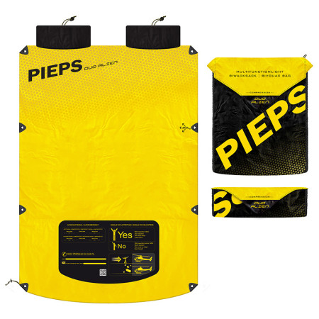 Bivak hálózsák Pieps Bivy Duo Alien sárga/fekete