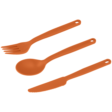 Sea to Summit Camp Cutlery Set 3 Piece evőeszköz narancs Burnt Orange