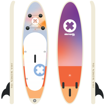 Elements Gear JAVA 106 women allround paddleboard lila/narancssérga multicolor