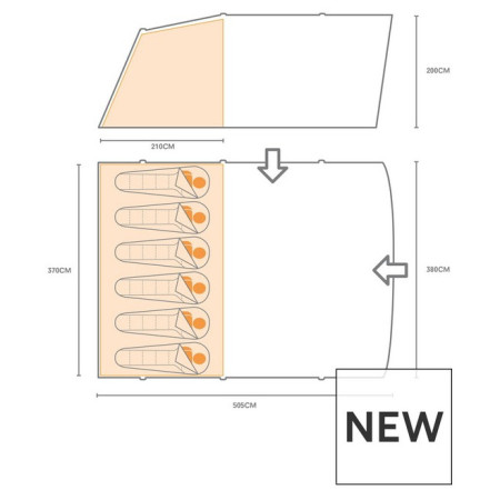 Regatta Kolima V3 6 felfújható sátor