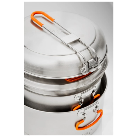 GSI Outdoors Glacier Stainless Base Camper Medium edénykészlet