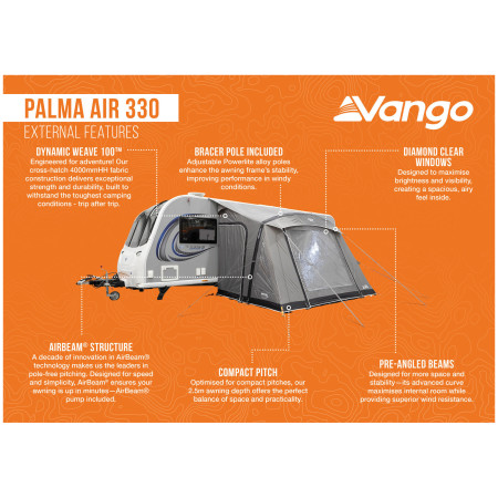 Vango Palma Air 330 elősátor