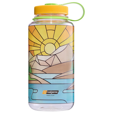 Nalgene Wide Mouth 1l Clear Stained Glass kulacs sárga clear