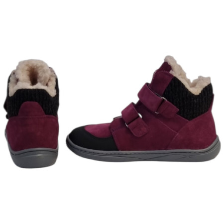 beBare 3555TY Bordeaux gyerek barefoot cipő