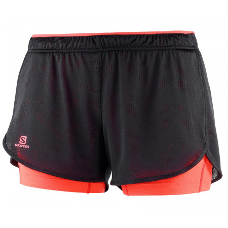 Női rövidnadrág Salomon Agile 2in1 Short W fekete/narancs