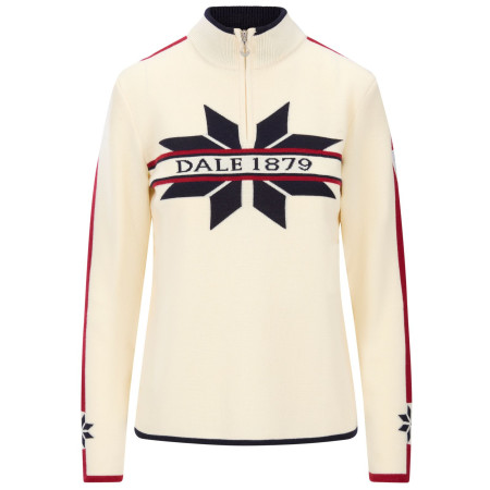 Dale of Norway Nåle Fem Sweater női pulóver fehér/kék Offwhite Navy Red Rose