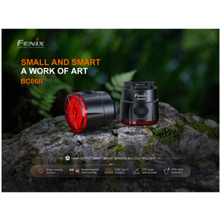 Fenix BC06R kerékpár hátsó villogó