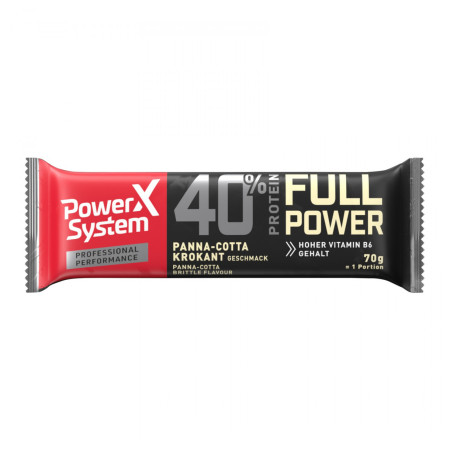 Energiaszelet Jerky Power System Professional Protein Bar 40% Panna-Cotta Brittle 70g