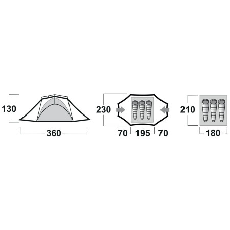 Husky Brofur 3 sátor