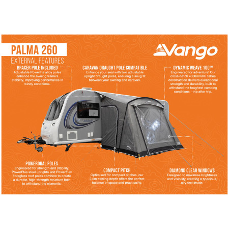 Vango Palma 260 sátor lakókocsihoz