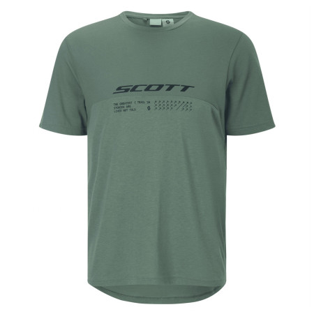 Scott Tee M's Vertic DRI SS férfi kerékpáros póló sötétzöld tranquil green