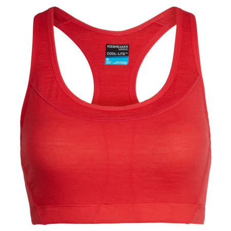 Melltartó Icebreaker Wmns Meld Zone Sport Bra piros