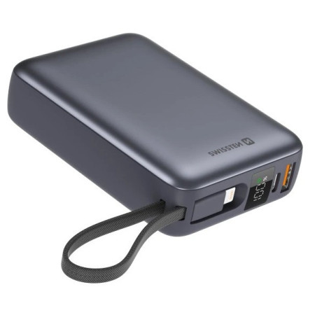Swissten POWER BANK 20 000 mAh powerbank fekete/ezüst