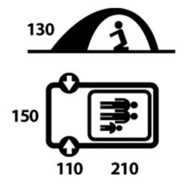 Sátor Husky Felen 2-3