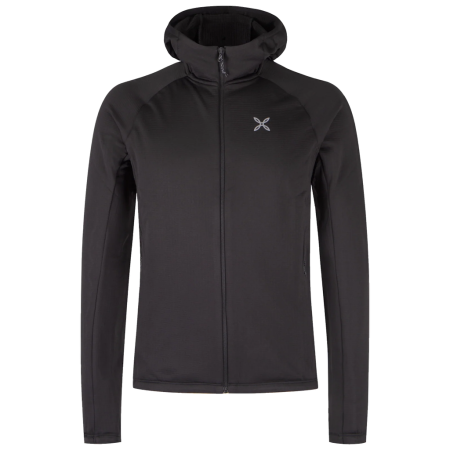 Montura Fadis Grid Hooded Maglia férfi funkcionális pulóver fekete Black