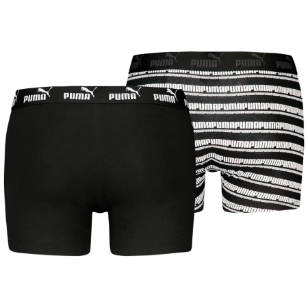 Puma Elements Striped Boxers 2P férfi boxer