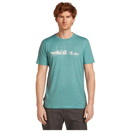 Icebreaker Men Merino 150 Tech Lite SS Tee The Peaks férfi póló