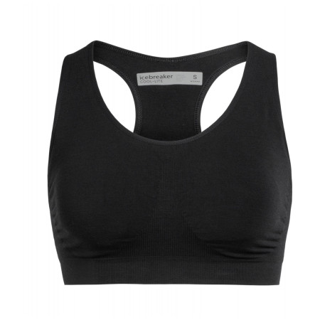 Podprsenka Icebreaker Wmns Anatomica Seamless Sport Bra fekete