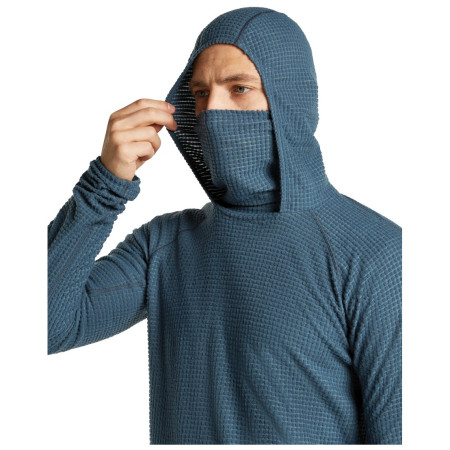 Icebreaker Men Mer 400 RealFleece Grid Pulover Hood férfi pulóver