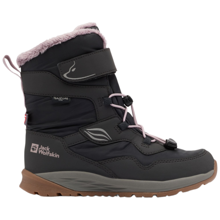 Jack Wolfskin Polar Bear-G Texapore High Vc K - Phantom gyerek téli cipő fekete/rózsaszín phantom