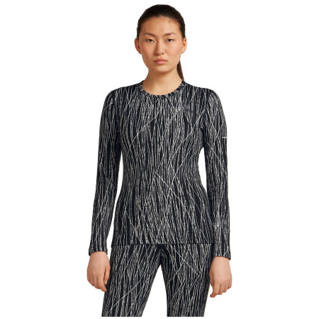 Icebreaker Women Merino 260 Tech Vertex LS Crewe Delta Lines AOP női funkcionális felső