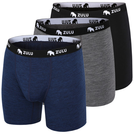 Zulu Merino 160 6in 3-pack férfi boxer