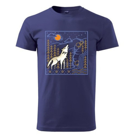 České parky Wolfie férfi póló k é k