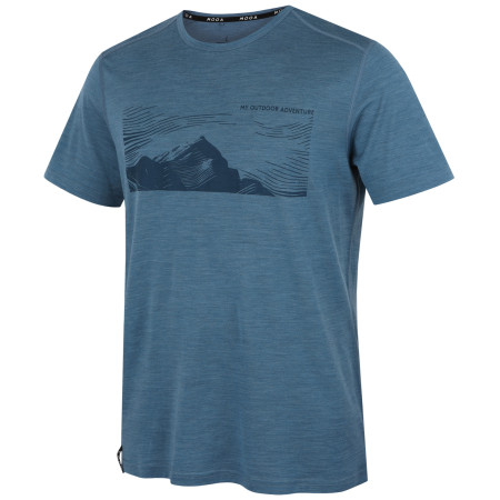MOOA Merino Lyolite Highlander 150 Short férfi póló kék blue