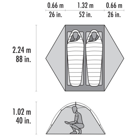 MSR Hubba Hubba HD 2 ultrakönnyű sátor