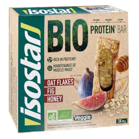 Energiaszelet szett Isostar BIO proteinové tyčinky fíky/med 3x30g