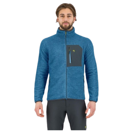 Karpos Rocchetta Evo Fleece férfi pulóver kék DEEP WATER/WOODL.GRAY
