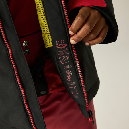Dare 2b Cheery Jacket Blck/DngrRed gyerek dzseki