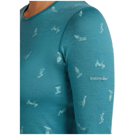 Icebreaker Women Merino 200 Oasis LS Crewe Snow Day női funkcionális felső