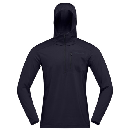 Norrona falketind warm1 Hood férfi funkcionális pulóver fekete Caviar Black