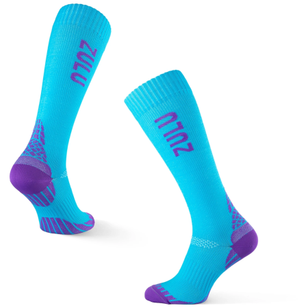 Zulu Run Compression kompressziós térdzokni kék/lila blue/violet