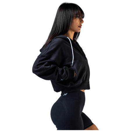 Nebbia Black zip-up hoodie Power női pulóver