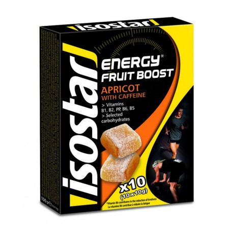 Koffeines energiazselé Isostar 10 x 10 g -gyümölcsös