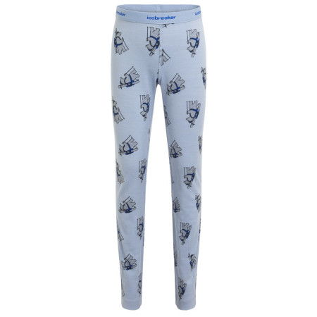 Icebreaker Kids M 200 Oasis Leggings Bear Tour AOP gyerek funkcionális alsó világoskék Zinc Blue/Aop