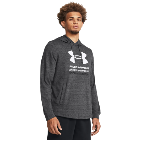 Under Armour UA Rival Terry Graphic Hood férfi pulóver szürke Gray