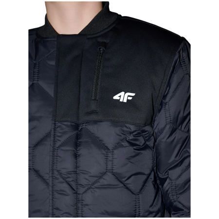 4F Jacket M324 Deep Black gyerek softshell kabát