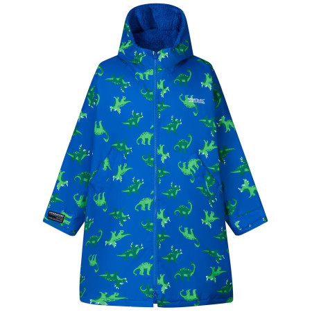 Regatta Junior Changing Robe Olymp Blue Dino vízálló gyerekkabát kék Olymp Blue Dino
