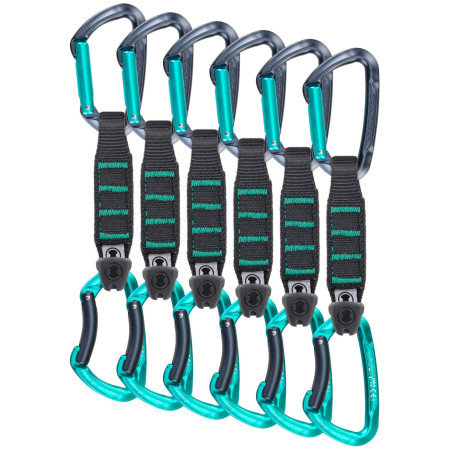 Skylotec Lime Set Nylon PRO - 6 PACK expresszek szürke/zöld Anthracite/Acquamarine