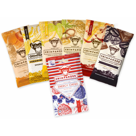 Energiaszelet-Chimpanzee Energy 6+1 Vegan kevert színek