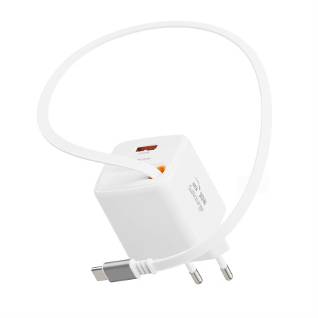 Swissten SlideCharge Gan 30W, 1X USB-A 18W adapter