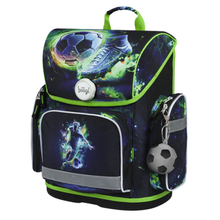 Baagl Ergo iskolatáska alsósoknak zöld Fotbal Hráč